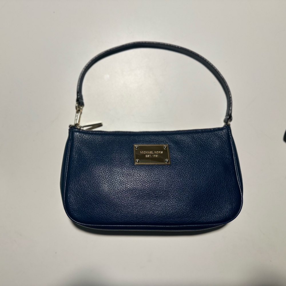 Michael Kors Navy Blue Leather Bag